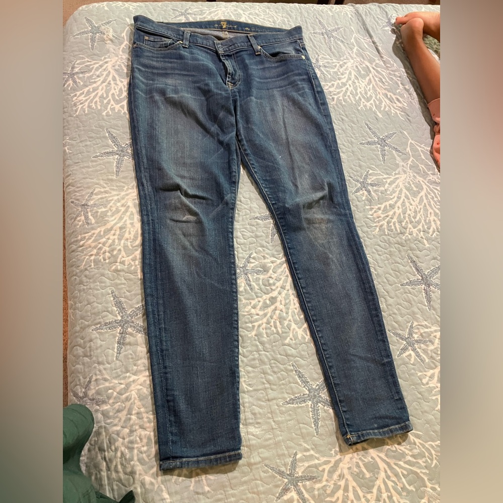 7 For all Mankind the skinny 32 by 30.5 jeans